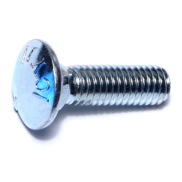 Midwest Fastener Carriage Bolt, Square Neck, 16 (Coarse), 1-1/4 in L, Steel, Zinc Plated, 10 PK 31863 - main